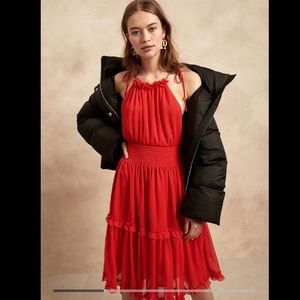 Banana Republic Red Mini Halter Dress